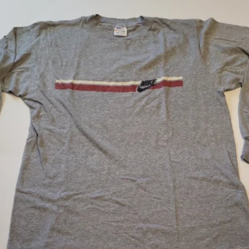 VINTAGE Nike white and orange label Made in the USA long sleeve shirt